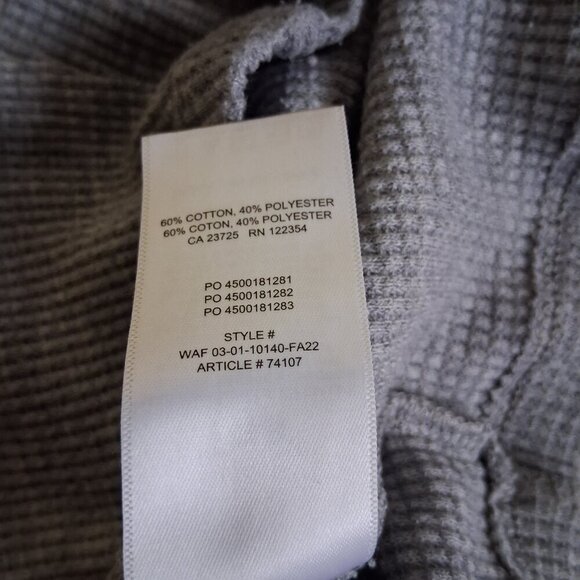 Aritzia TNA Women's Size S Gray Waffle Scoopneck Notch Longsleeve Cropped Shirt - Picture 7 of 12